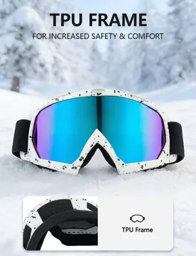Colourful Lens Anti-UV Motorcycle Goggles – Wind & Dust Resistant in White - White - Size: One Size - Living and Home - FashionsVida