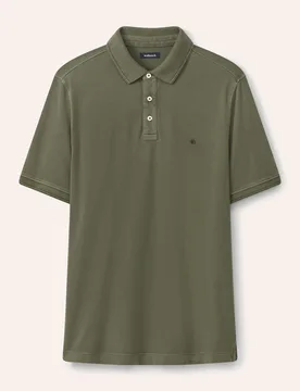 Überfärber Polo, normale Größen, Farbe Grün, 58/60, atmungsaktive Baumwolle komfortabel durch Elasthan Herren - Walbusch - FashionsVida