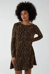 Women's Swing Mini Dress in Gold Size: Small - Gold - Size: S