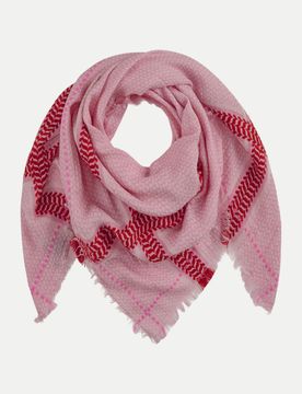 Hochwertiges Tuch mit gewebtem Muster Rosa