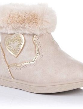 Erste Schritte Schuhe Pelzkragenstiefel – Herz 20;21;22