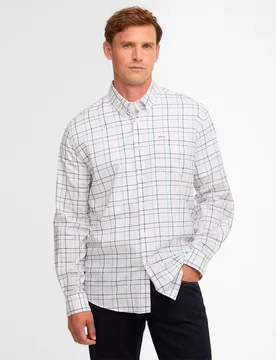 Camisa de hombre de manga larga de cuadros y bolsillo lado izquierdo - Barbour - FashionsVida