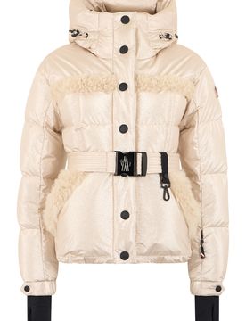 Mondim Metallic Shearling-Trimmed Hooded Insulated Ski Jacket