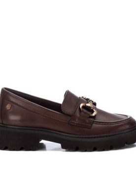Para mujer. 16187202-MARRON Mocasines de piel 161872 (37), Plano, Ninguno, Casual