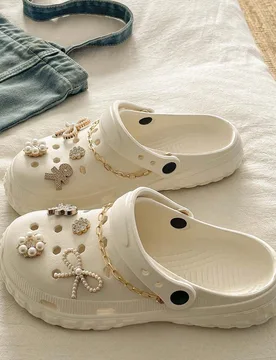 Sandalias de playa para mujer, nuevas, casuales y versátiles, de EVA perforada, cómodas, ligeras, con suela blanda, para exteriores - Shein - FashionsVida
