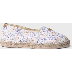 Alpargatas planas unisex de tejido de estampado floral