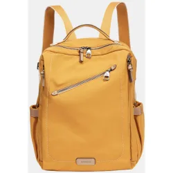 Mochila en tejido con cremalleras