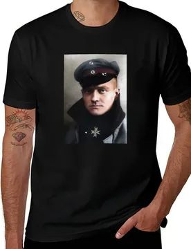The Red Baron, Manfred von Richthofen, 1917 colorized T-Shirt cotton t shirts man 100% funny t shirts man T-shirt - Aliexpress - FashionsVida