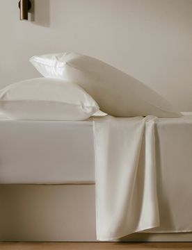 Completo Letto Seta Bianco Senza Cuciture, Lavabile In Lavatrice 25 Momme Seta Delicato Sulla Pelle E Traspirante