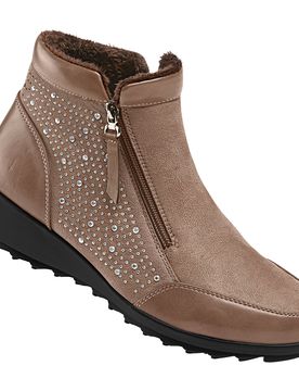 Stiefelette "Rita" mit Reißverschluss, gefüttert 41 braun