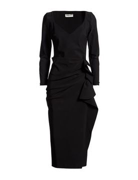 Midi-Kleid Damen Schwarz 38,40 Damen