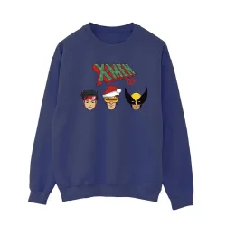 Head Christmas Sweatshirt - Navy - Size: 2XL