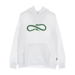 Felpa Leggera Cappuccio Uomo Logo Green Hoodie White/green