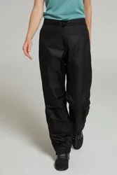Spray' Womens Overtrousers With Taped Seams Waterproof Pants Black - Size 24 Uk