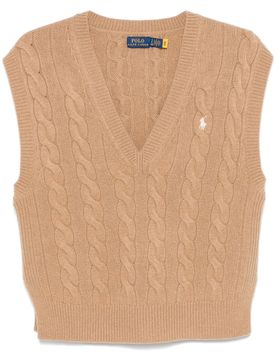 Rib-Knit V-Neck Sleeveless Sweater Vest