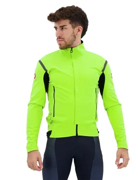 Giacca Perfetto Ros 2 Gore-tex Infinium™ Windstopper® Electric Lime / Dark Grey - Castelli - FashionsVida