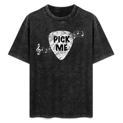 Pick Me - funny quote T-Shirt Basic Solid Color Short Sleeve Cotton Top
