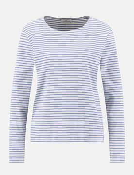 Baumwollshirt mit Streifen Mehrfarbig L