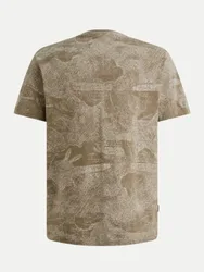 T-Shirt mit Allover-Print Beige XXL