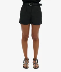 Superdry Damen Cupro-shorts Schwarz - Größe: 38