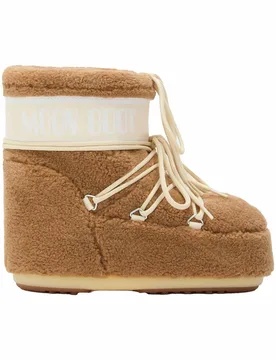 Schneestiefel – Unisex – Icon Low Fleece Moon Boot Icon Low Fleece Camel Größe 39-41 Braun - Moonboot - FashionsVida