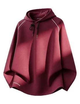 Men's Trendy Loose Long-Sleeved Hooded Sweatshirt Solid Color Casual Shirt Spring/Summer 2026 New Style - Aliexpress - FashionsVida
