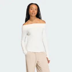 SENZA SPALLE A MANICHE LUNGHE Top L Cloud White