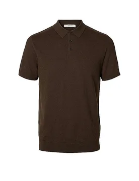 Poloshirt dunkelrot L herren - Selected - FashionsVida