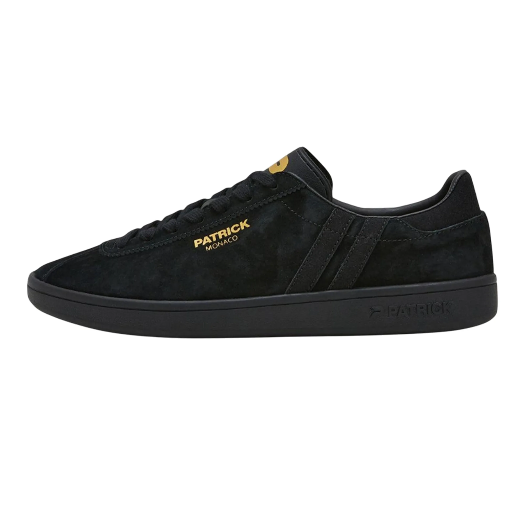 Mens Monaco Suede Cupsole Trainers (Black) - Size Uk 6 - Patrick - FashionsVida