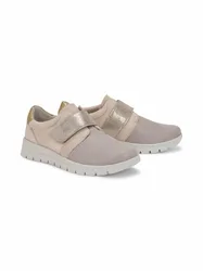 Hallux-Klettschuh Superstretch - Beige metallic - female - Size: 40