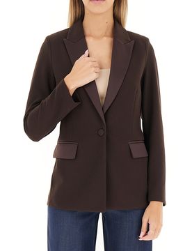 Blazer collo revers MARRONE XS