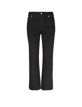 Jeans acampanados 7/8 negro 30