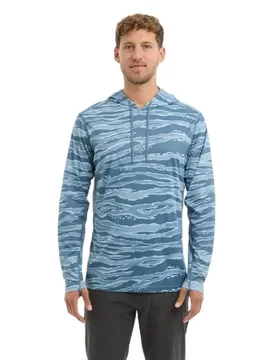 Vaportek Wahoo Camo Uv Hoodie Petrol 2XL Men - PELAGIC - FashionsVida