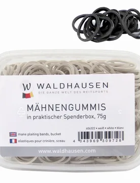 Mähnengummis in Spenderbox, schwarz - Waldhausen - FashionsVida