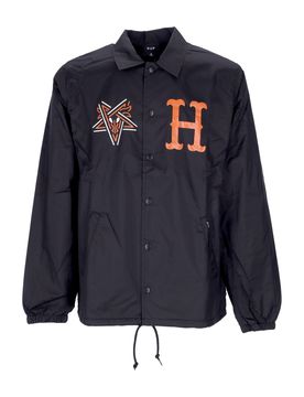 Giacca Coach Jacket Uomo Split Coaches Jacket X Thrasher Black