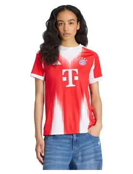 T-shirt à Manches Courtes Domicile Fc Bayern 25/26 Red M - Adidas - FashionsVida