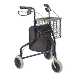 Rad Rollator Actimo Delta mit Drahtkorb und Stofftasche, faltbar mehrfarbig
