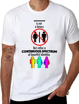 Gender is not a binary but rather a Spectrum T-Shirt t shirt man luxury t shirt custom print T-Shirt - Aliexpress - FashionsVida