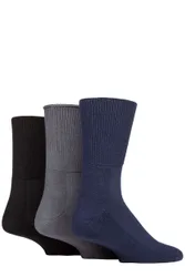 SOCKSHOP FootNurse Bamboo Cushioned Foot Diabetic Socks Black / Navy / Grey 9-12 Unisex - Assorted - Size: 9-11 Unisex
