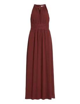 VILA Vestido de noche rojo oscuro