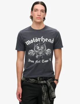 Superdry Herren Motörhead x Superdry Limited Edition Band T-shirt Schwarz - Größe: S - 49.99 - FashionsVida