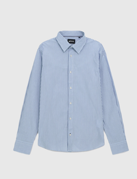 GAS camicia a righe uomo azzurro