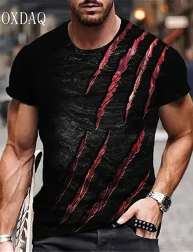 Beast Claw Marks Graphic Men's T-Shirts 6XL Large Size Short Sleeve 3D Printed Street Style T Shirt Sumemr O-Neck Casual Tops - Aliexpress - FashionsVida