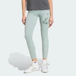 Womens Essentials 3-Stripes Cotton Leggings - Pale Green - Size Small