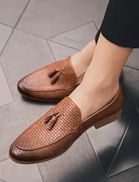 Size 38-47 Vintage Men Tassel Shoes Luxurious Comfortable Fashionable Leather Shoes Men European American Gentlemen Social Shoes - Aliexpress - FashionsVida
