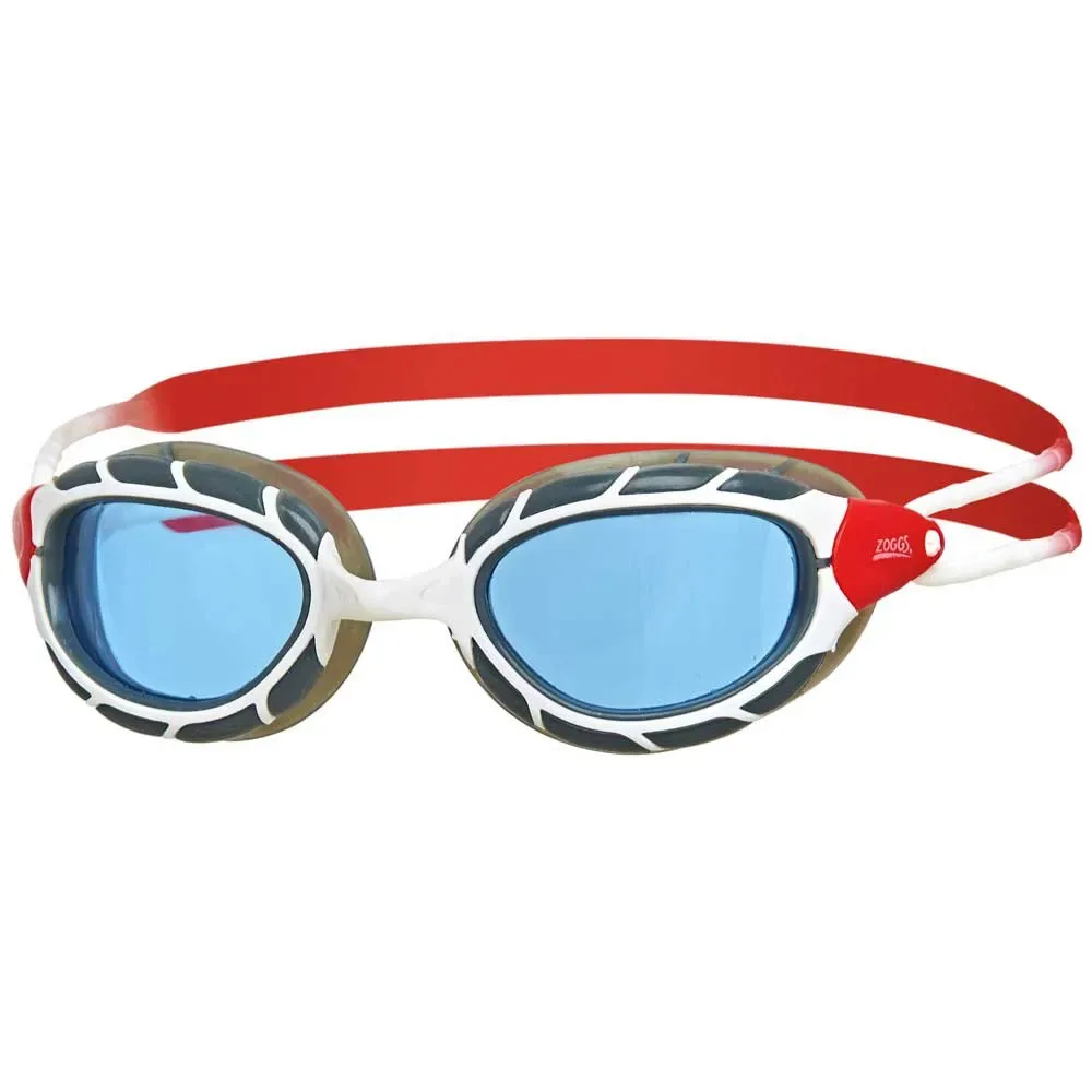 Predator Swimming Goggles White Red / Tint Blue Small Men,Women - Zoggs - FashionsVida
