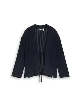 Knit cripy cardigan with bow female