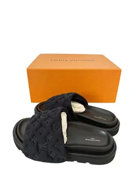 Black Pool Pillow Mules - Louis Vuitton - FashionsVida