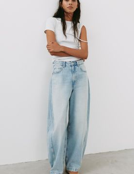 Jeans A Palloncino Con Passanti