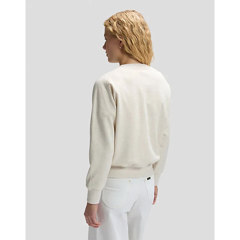 Relaxed Raglan Crew Sweatshirt Ecru Heather Größe S female - Lee - FashionsVida